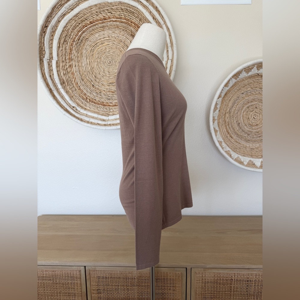 NWT Hatch Maternity The Softsculpt Knit Long Sleeve Tee, Mocha, SIZE: 3 - Picture 10 of 14
